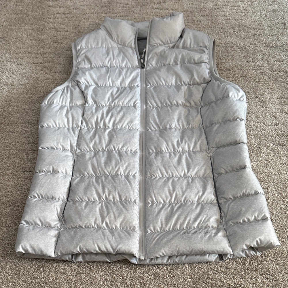 Eddie Bauer Silver Lightweight Puffer Vest
